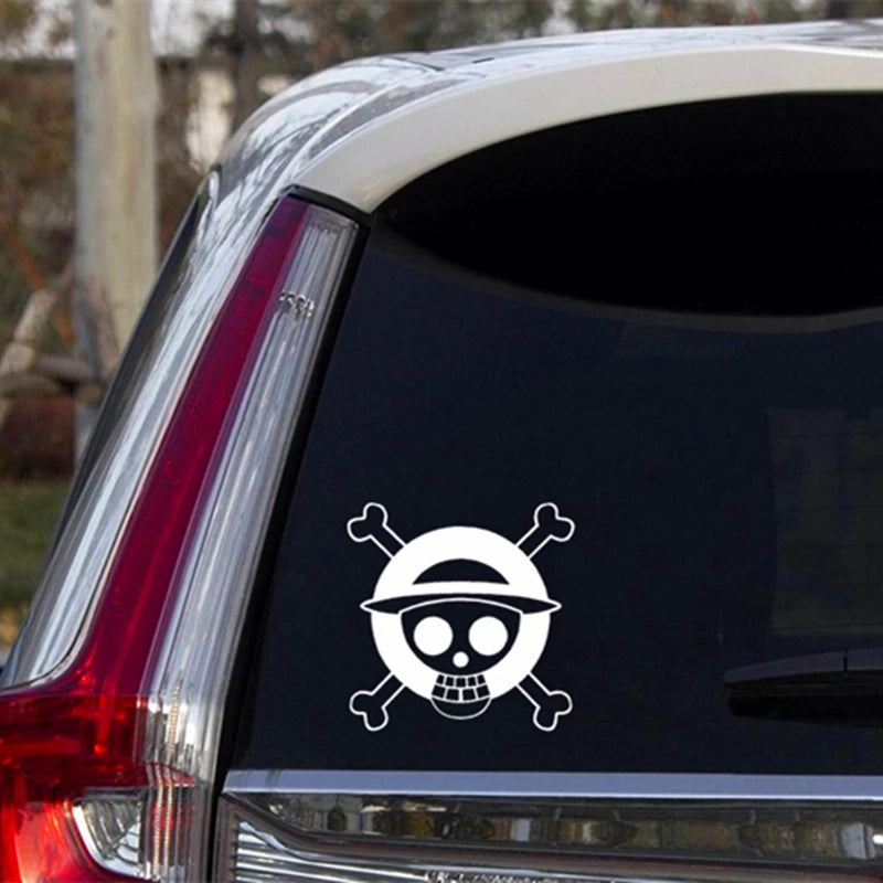 Car Stickers Luffy Pirates Anime Funny Reflective Decoration For Fuel Tank Cap Windshield Bumper Trunk Motorcycles Laptop D30