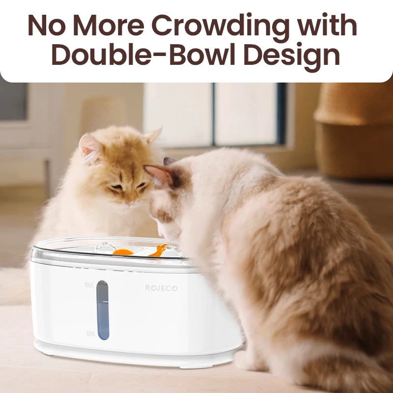 Automatic Pet Water Fountain Dual Bowls