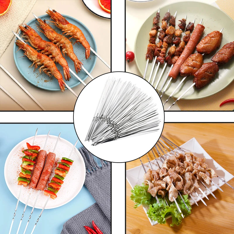 10/15 Pcs Stainless Steel Barbecue Skewer