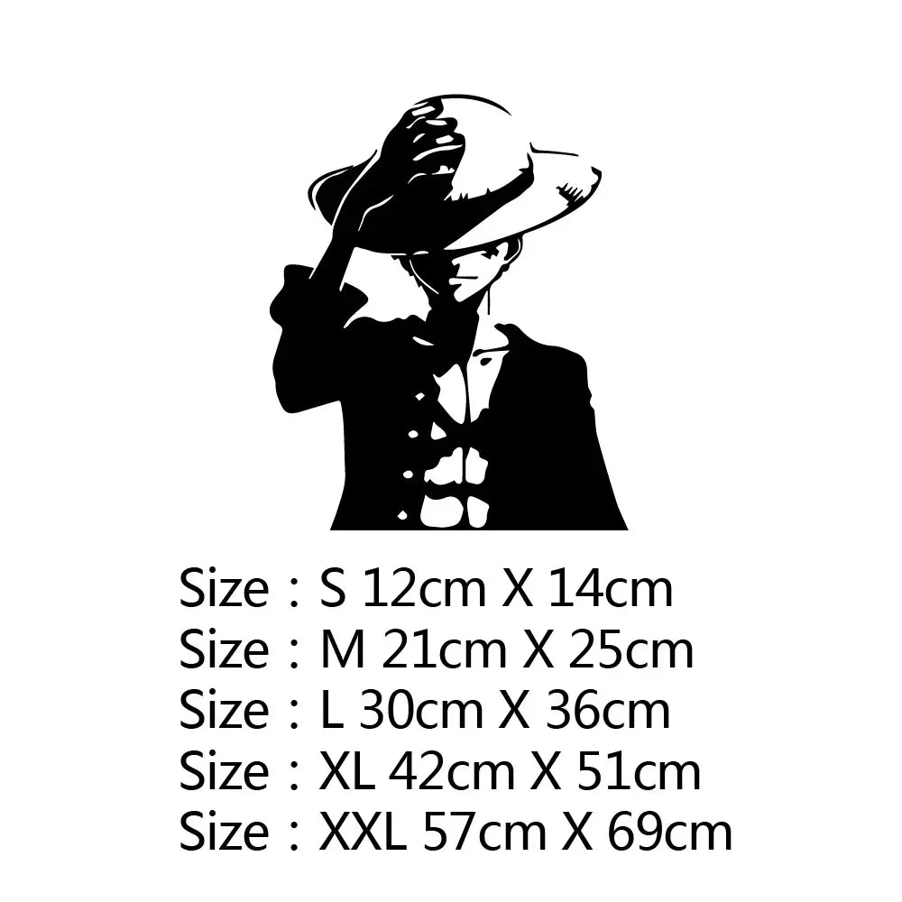 Personalized Luffy Car Waterproof Sunscreen Vinyl Decals,15CM