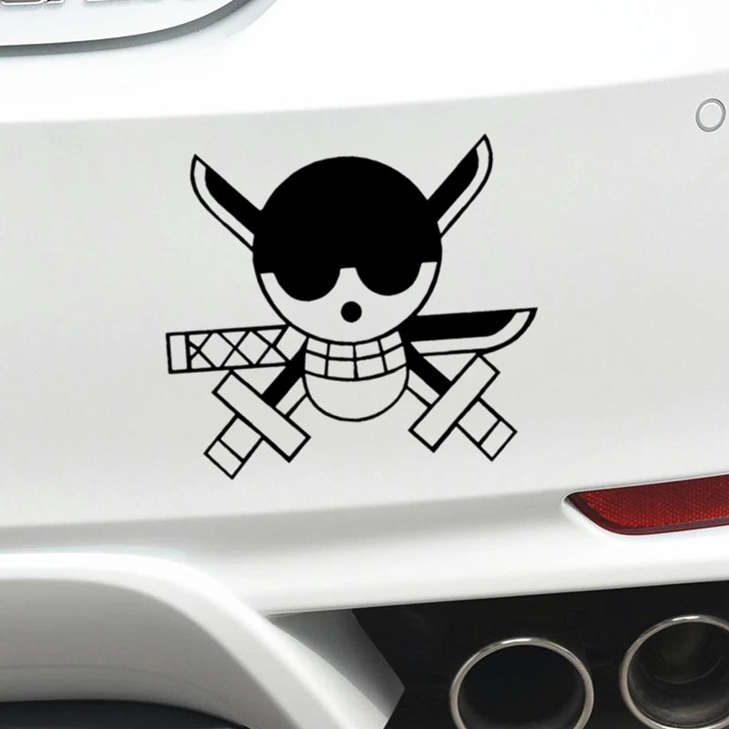 Car Stickers Roronoa Zoro Pirates Anime Reflective Decoration For Fuel Tank Cap Window Windshield Bumper Trunk Motorcycle D30