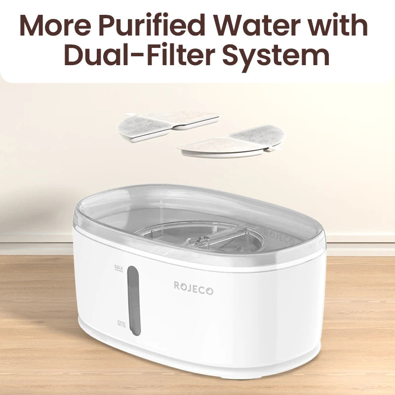 Automatic Pet Water Fountain Dual Bowls