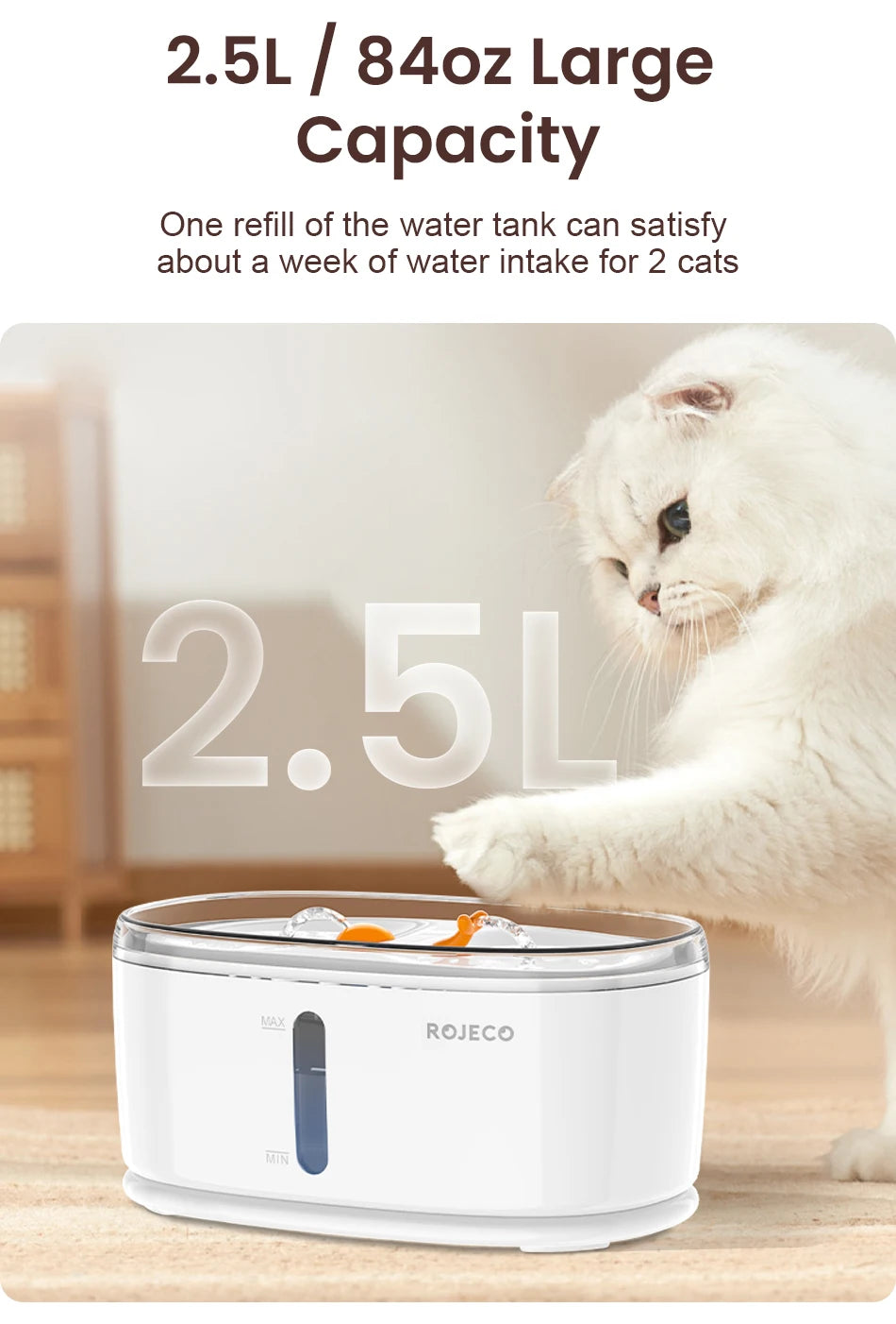 Automatic Pet Water Fountain Dual Bowls